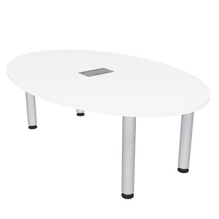 Skutchi Designs 45.25 in W, 71.5 in L, 29 in H, Engineered Wood Top, White H-OVL-4672-PT-09-EL